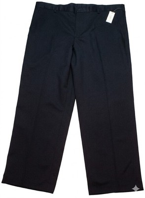 Van Heusen Traveler Pants 40x29 Classic Premium Non Iron Navy Blue Flat Front