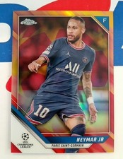 2021-22 Topps Chrome UEFA UCL PSG Neymar Jr. Red and Gold Starball Rare SSP