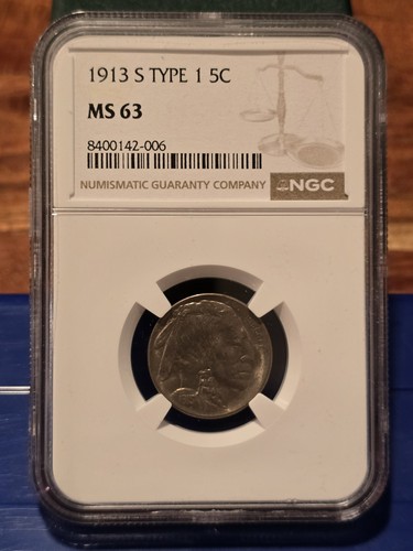 1913 S Tipo 1 Bufalo Nichel MS 63 - Foto 7 di 12