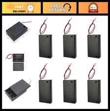 3 AA Battery Holder Box with ON/OFF Switch - 6 Pack Battery Cases for DIY Projec