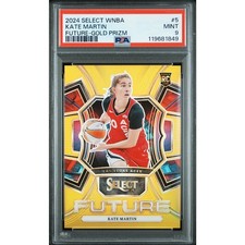 2024 Panini Select WNBA Kate Martin Future Gold Prizm RC PSA 9 /10