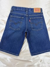 Levi 511 shorts Slim Blue Jean Denim Youth Size 7 Reg W24 Boys Denim Distressed
