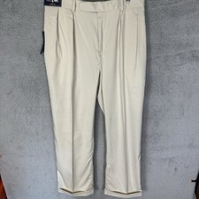 Polo Golf Ralph Lauren Pants Mens 36x30 Khaki Fairway Fit Cuffed Pleated Chino
