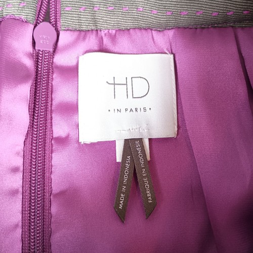 Anthropologie HD in Paris Brocade Skirt Purple Size 00 Geometric Lace Lined NWT - Picture 6 of 6