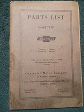 1919-1922 Chevrolet Of Canada Parts Book Catalog Original Printed 511923
