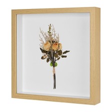 Shadow Box Frame, 11 x 11 Inch Wooden Dried Flower Photo Frame Natural
