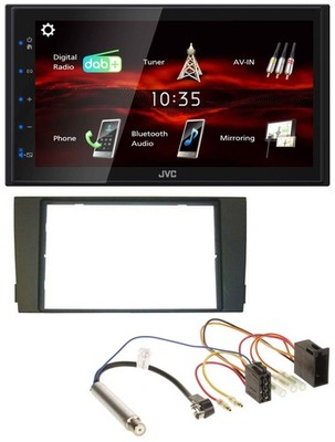 JVC USB Bluetooth MP3 DAB 2DIN Car Stereo for Audi A6 C5 2001-2005 ISO