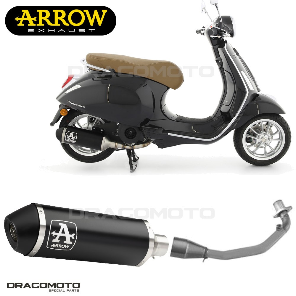Ligne complete PIAGGIO VESPA PRIMAVERA 125 échappement ARROW ALU Noir URBAN