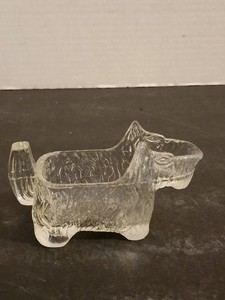 Vintage Clear Crystal Scotty Dog Coffee Creamer Collectible Pre-owned