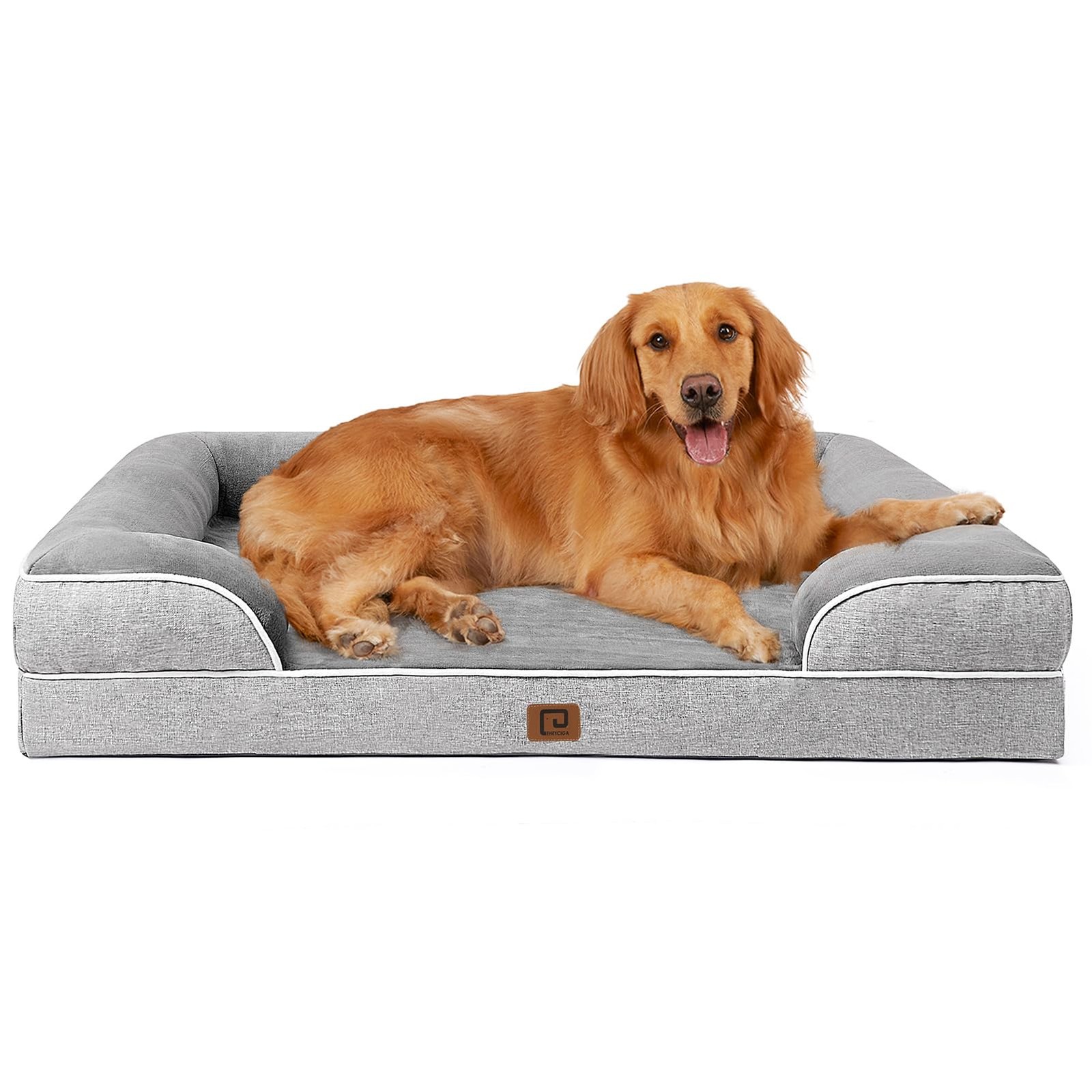 Large Orthopedic Waterproof Memory Foam Dog Bed, Non-Slip