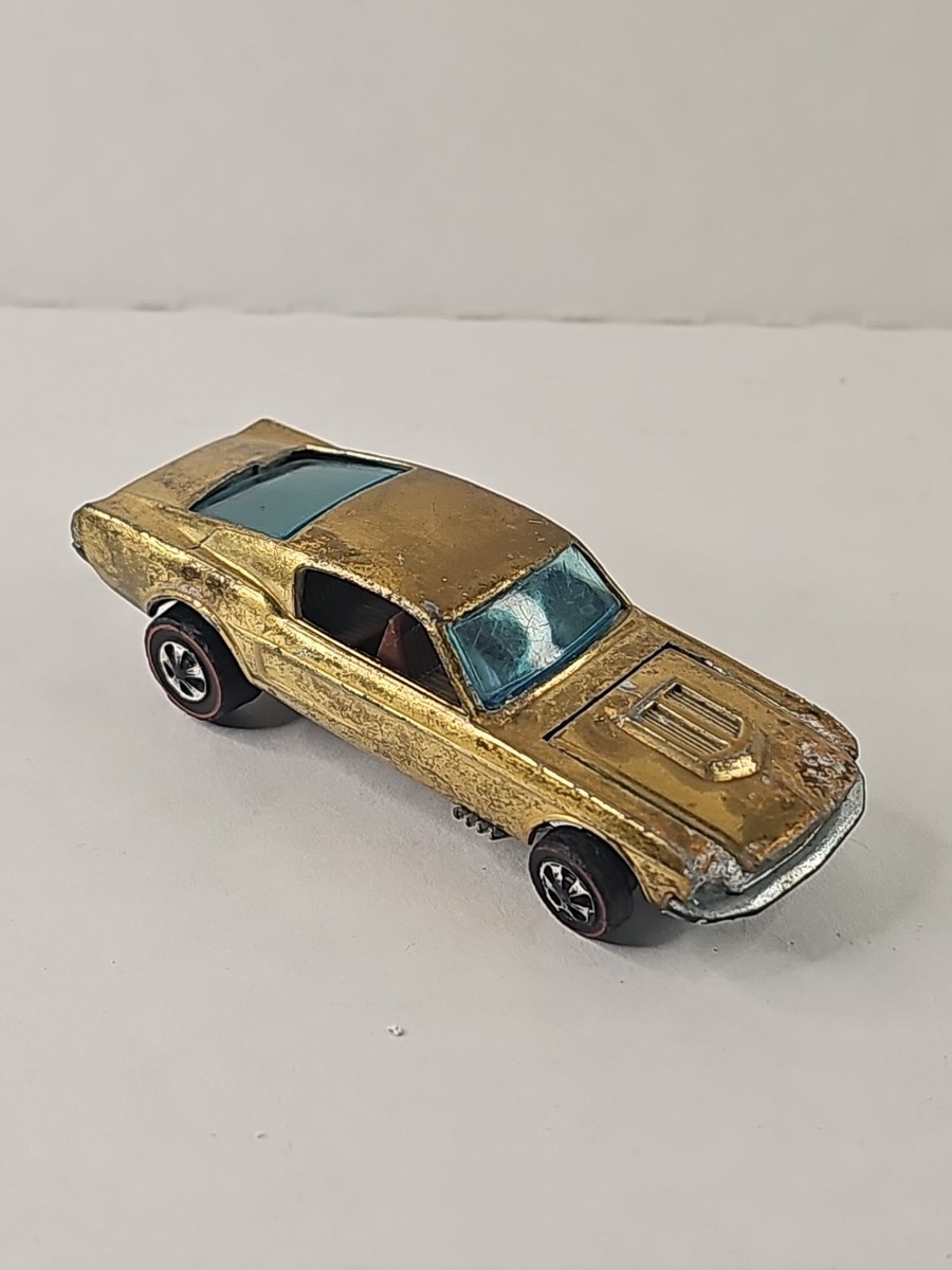 VTG Hot Wheels Redline 1967 Custom Mustang HK Gold | eBay