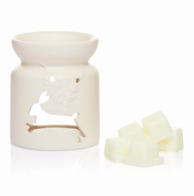 Pretty Easter Cut Out Running Rabbit Detail Wax Burner And 6 Scented Melts New 