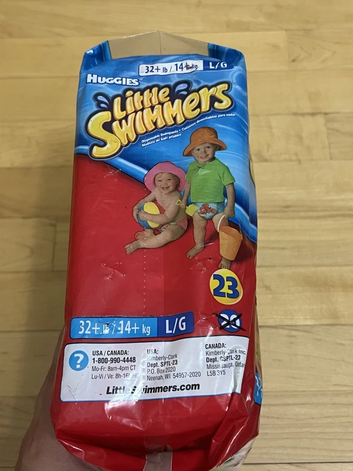 Vintage Little Swimmers - Disney The Little Mermaid HUGGIES Large 32+ LBS - READ - Image 4 of 4