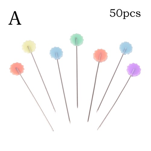 50 X Patchwork Pins Flower Button Head Pins DIY Quilting Tool Sewing AccessoryRI - Picture 4 of 11
