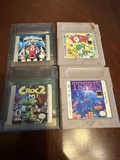 Vtg Nintendo Game Boy Game Lot Tetris Yoshi Croc 2 Power Rangers GBC