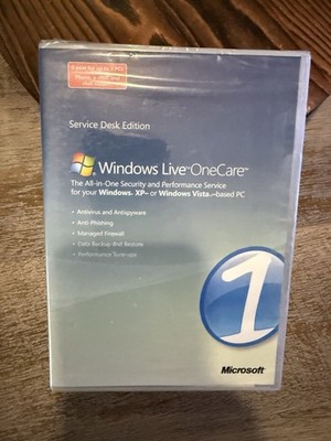 New Sealed Windows Live OneCare Service Desk Edition 999