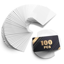 100 Pcs Metal Sublimation Blanks   Double-Sided 3.4x2.1x0.095 inches, White