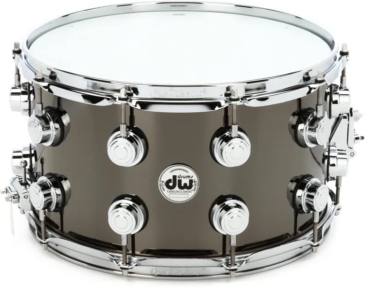 DW 8x14 Collector's Satin Black over Brass Snare Drum