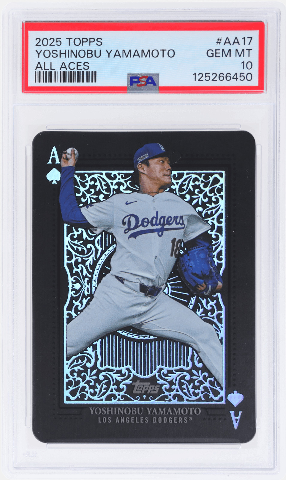 2025 Topps Yoshinobu Yamamoto All Aces #AA-17 PSA 10