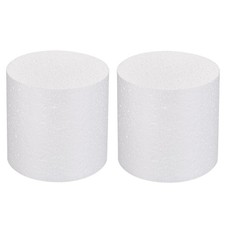 Round Foam Cake Dummy 4 Inch x 4 Inch Circle Dummy Cake Set 2 Pack