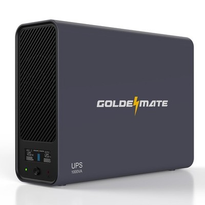 Goldenmate UPS 1000VA/800W Lithium Iron Phosphate UPS, 10X Longer Battery Life