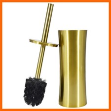 Stainless Steel Toilet Brush and Holder, Golden Toilet Cleaner Brush, Toilet ...