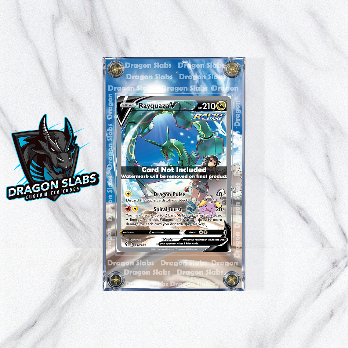 Pokemon Rayquaza V Alt Art 194 Evolving Skies Custom Case Extended