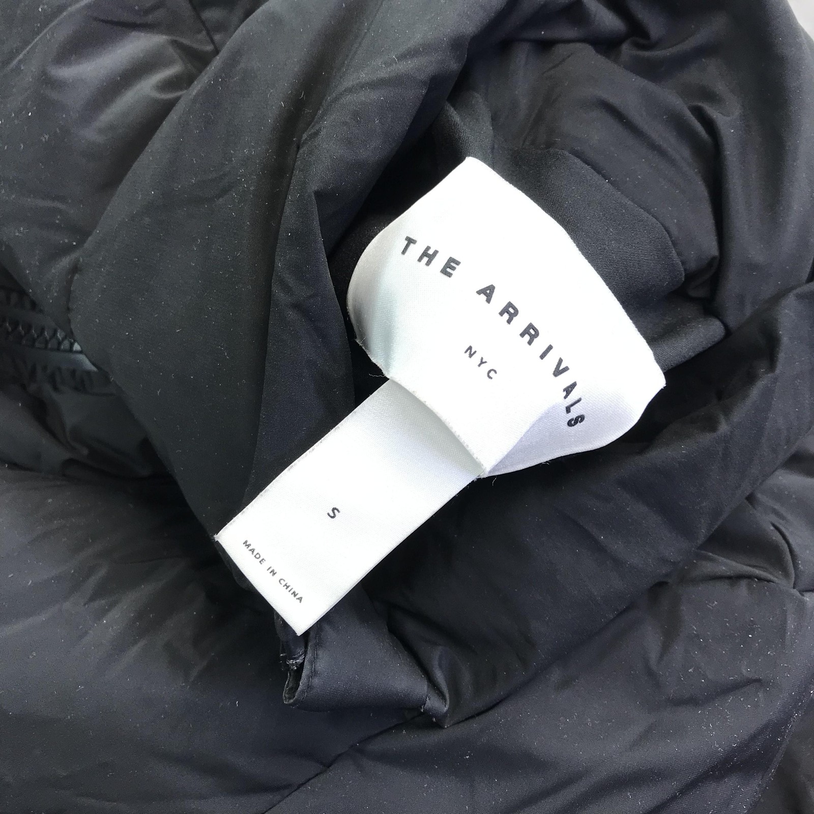 The Arrivals Coat Womens Small Black Long Puffer Down Parka Winter Jacket