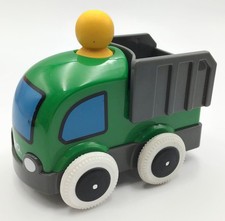 BRIO Push  Go Dump Truck 30286 Wooden Toddler Vehicle Tipping Bed Push Along