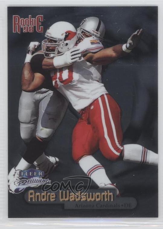 1998 Fleer Brilliants Andre Wadsworth #142 Rookie RC 0f8