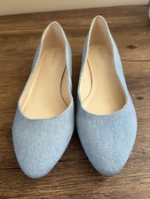 Women's Nine West Blue Flats Size 8.5M Casual Dress Shoes No Box