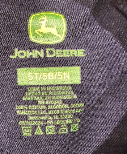 Maglietta John Deere Let The Sun Shine bambina 5T - Foto 3 di 3