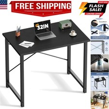 32 Inch Office Small Computer Desk Modern Simple Style Writing Study Work Tab...