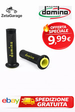 Coppia Manopole Domino Moto Nero-Giallo Universali | Enduro Cross Motard Naked