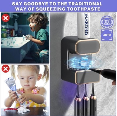 Electric Toothpaste Dispenser: Wall-Mounted & Automatic