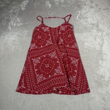 Madewell Shaka Dress Womens Medium Red Cover Up Mini Swing Bandana Western