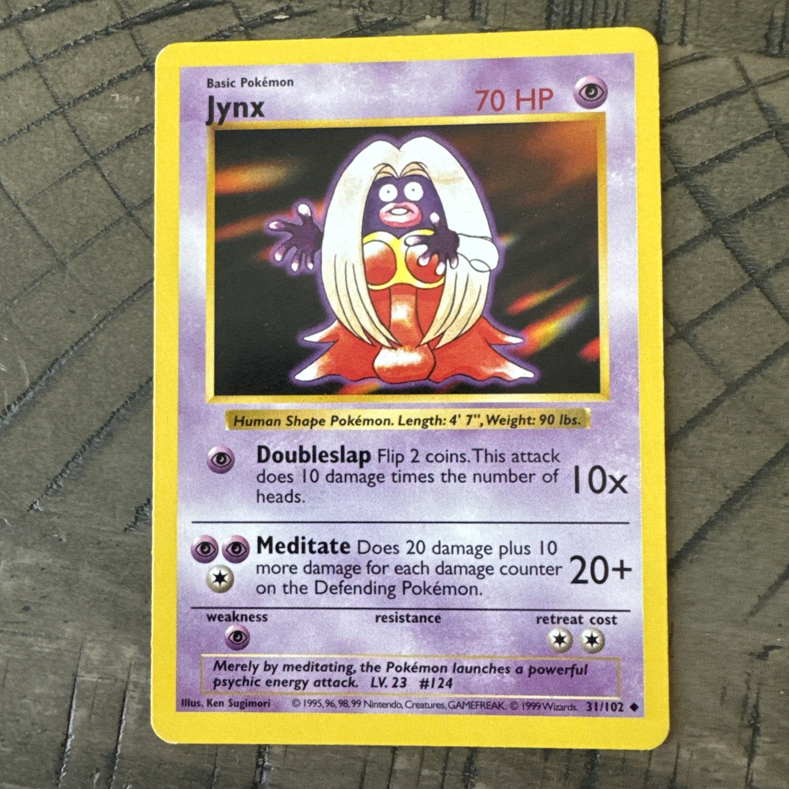 Pokemon Card Jynx 1999 Base Set 31/104 Uncommon