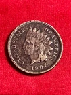 1907 Indian Head Penny Cent Very Fine Full Liberty Sharp Detail JC669