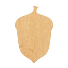 Acorn 2 Wood Cutout for Crafts, Unfinished Baltic Birch Craft Shape