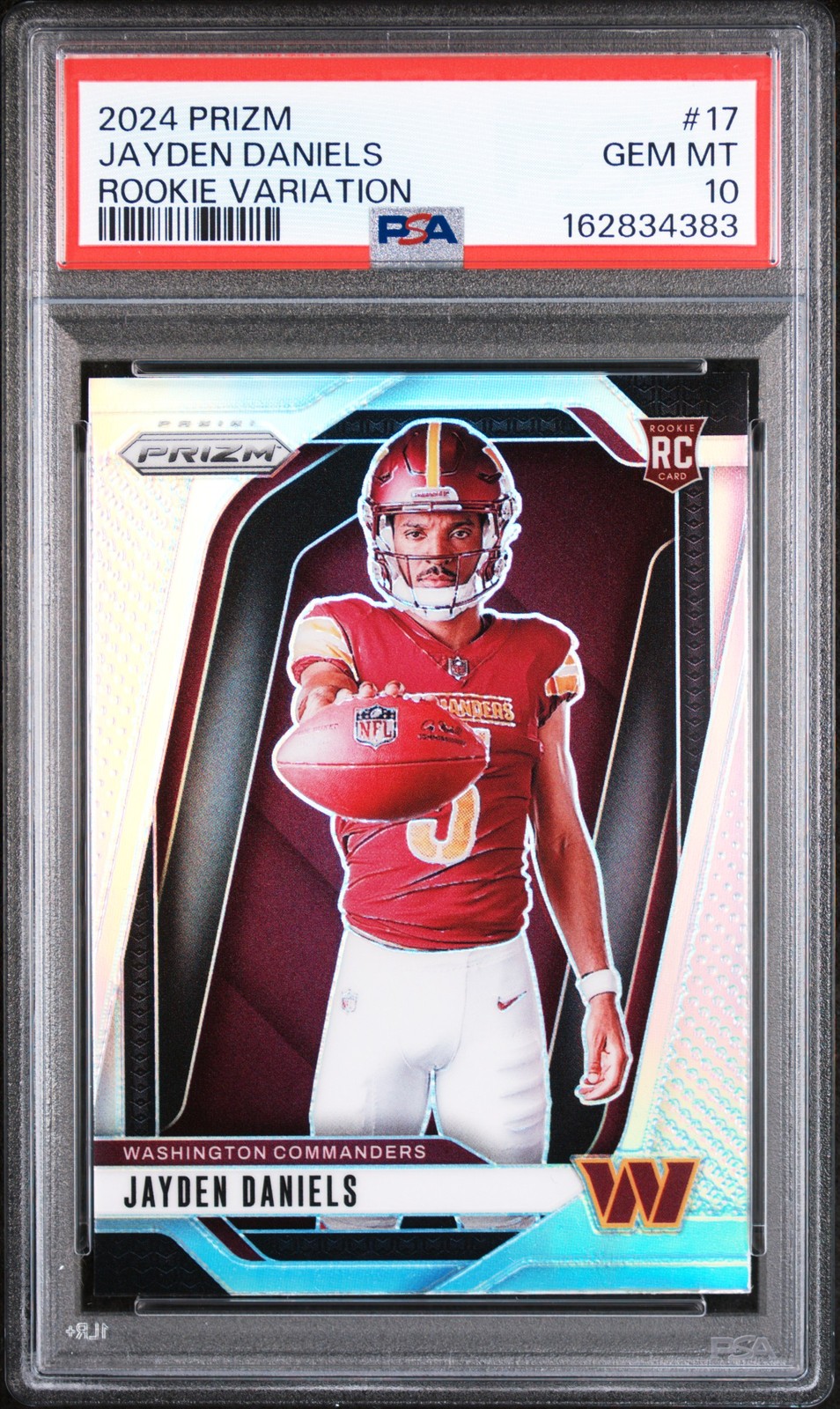 2024 PANINI PRIZM ROOKIE VARIATION #17 JAYDEN DANIELS PSA 10