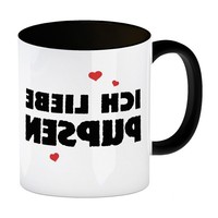 Ich Liebe Pupsen Kaffeebecher Henkel Und Innenseite Schwarz