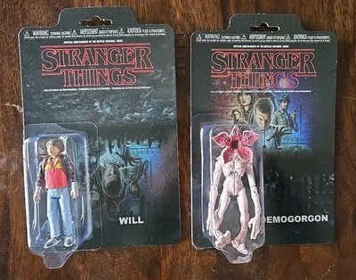 2 Netflix Stranger Things 2017 Action Figures Lot Funko - Will + Demogorgon