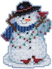 Mill Hill Winter Holiday Counted Cross Stitch Ornament Kit  Snow Fun