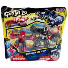 Heroes of Goo Jit Zu Marvel Spider-Man vs Venom Stretch Action Figures - SEALED