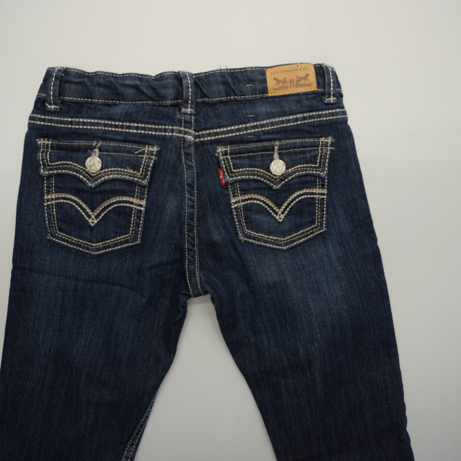 Size 12 Blue Denim Flap Pockets Western