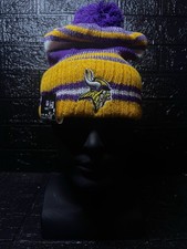 2021 New Era Minnesota Vikings Sideline Cuff Beanie w/ Pom Unisex OSFA