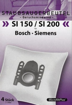4 Staubsaugerbeutel SI 150 / SI 200 BOSCH Siemens Krups Privileg Hanseatic