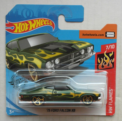 Hot Wheels 1973 Ford Falcon XB dunkelgrün Flammen Flames Neu/OVP HW Mattel ´73