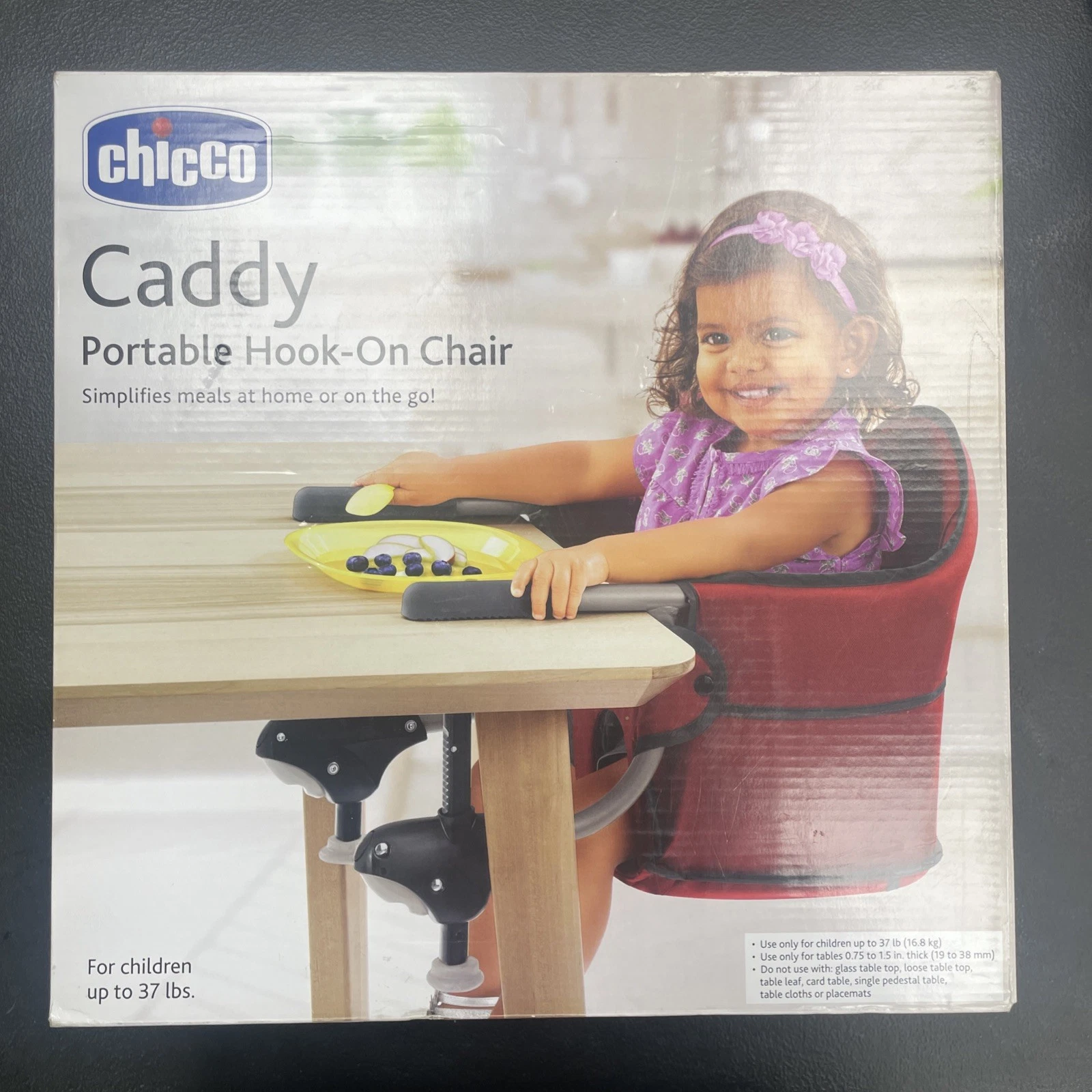 Chicco Caddy Portable Hook-On Chair For Babies And Toddlers Red NEW
Opens in a new window or tab