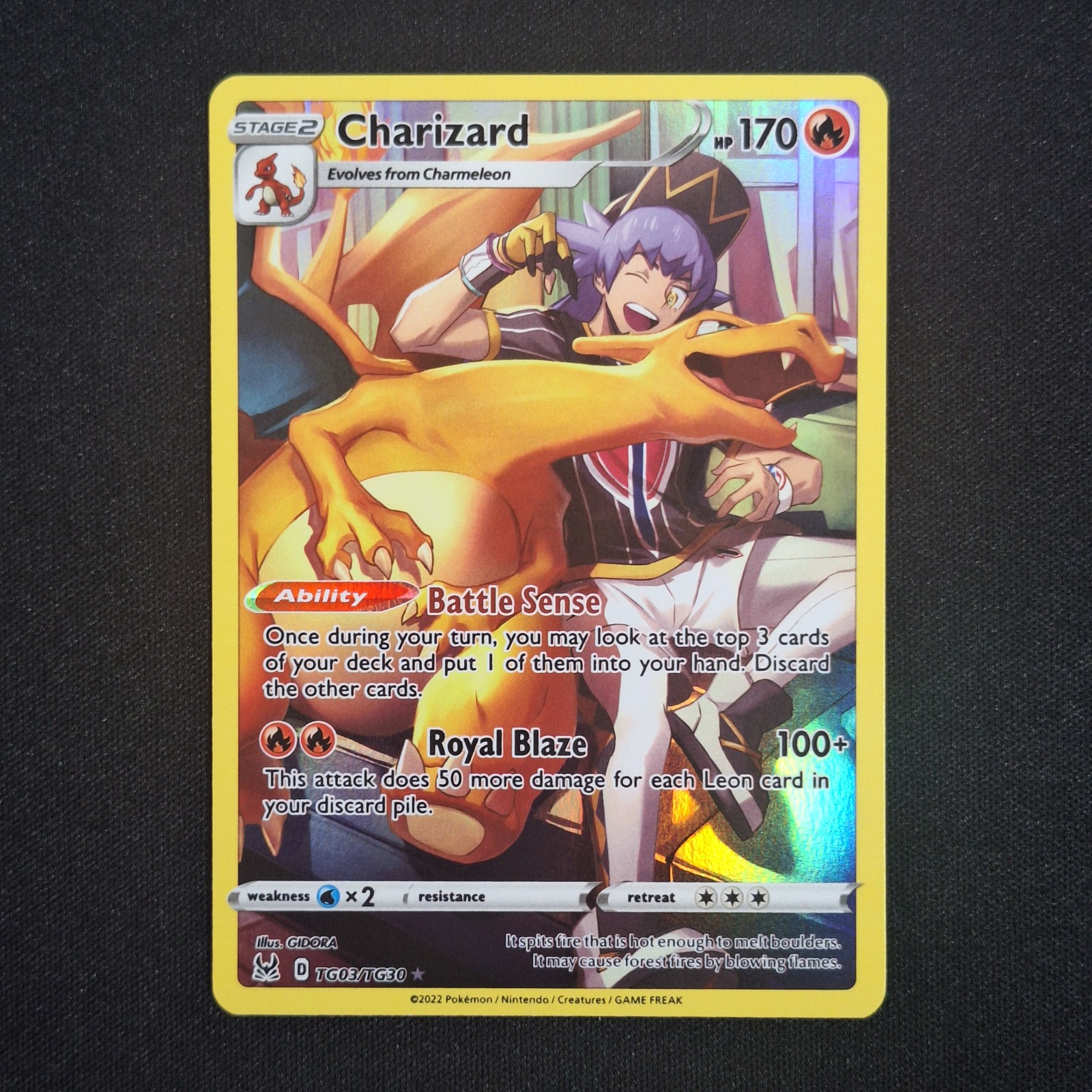 Pokemon TCG Lost Origin Charizard TG03/TG30 Trainer Gallery English Near Mint